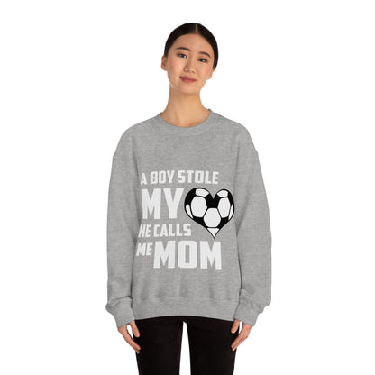 A boy stole my heart he calls me mom Crewneck Sweatshirt