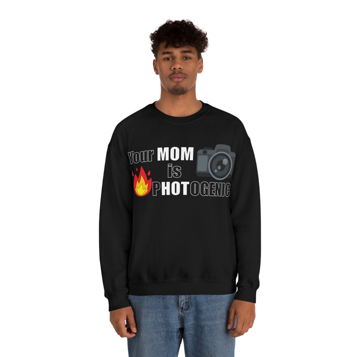 Your Mom is pHOTogenic Hot Crewneck Sweatshirt