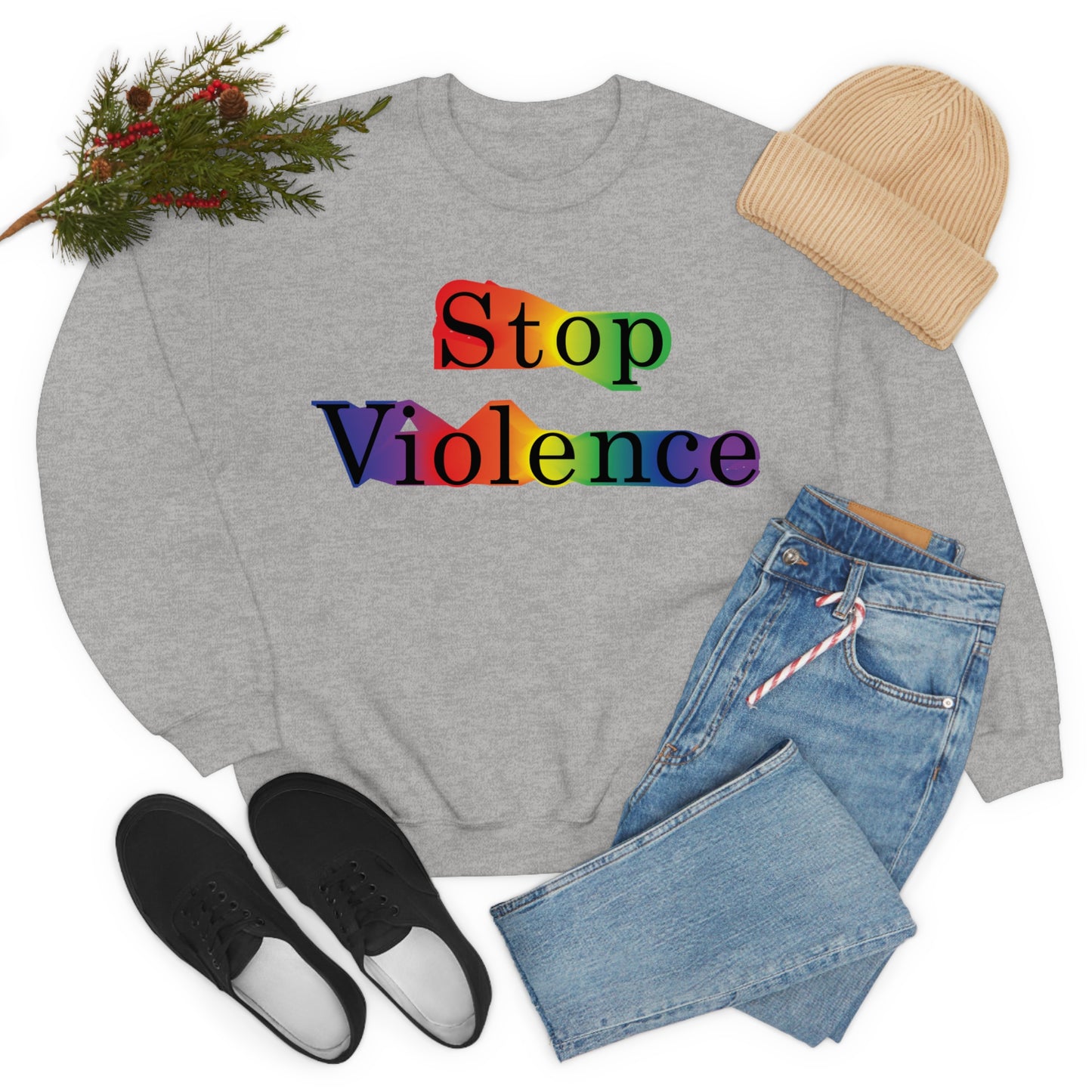 Stop Violence Crewneck Sweatshirt