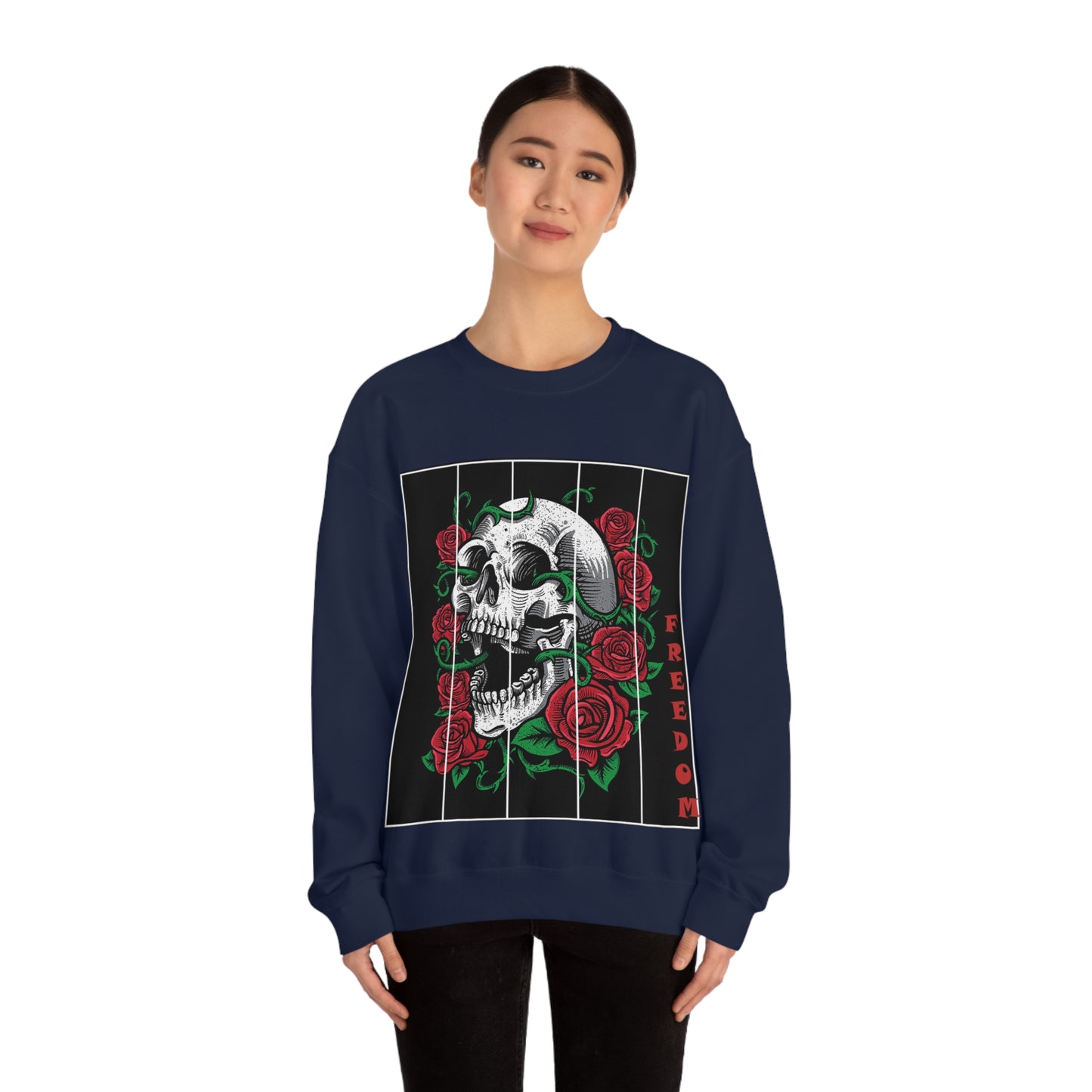 Freedom Death Roses Crewneck Sweatshirt