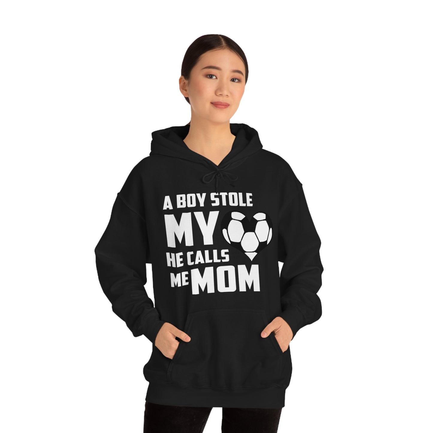 A boy stole my heart he calls me Mom Hoodie