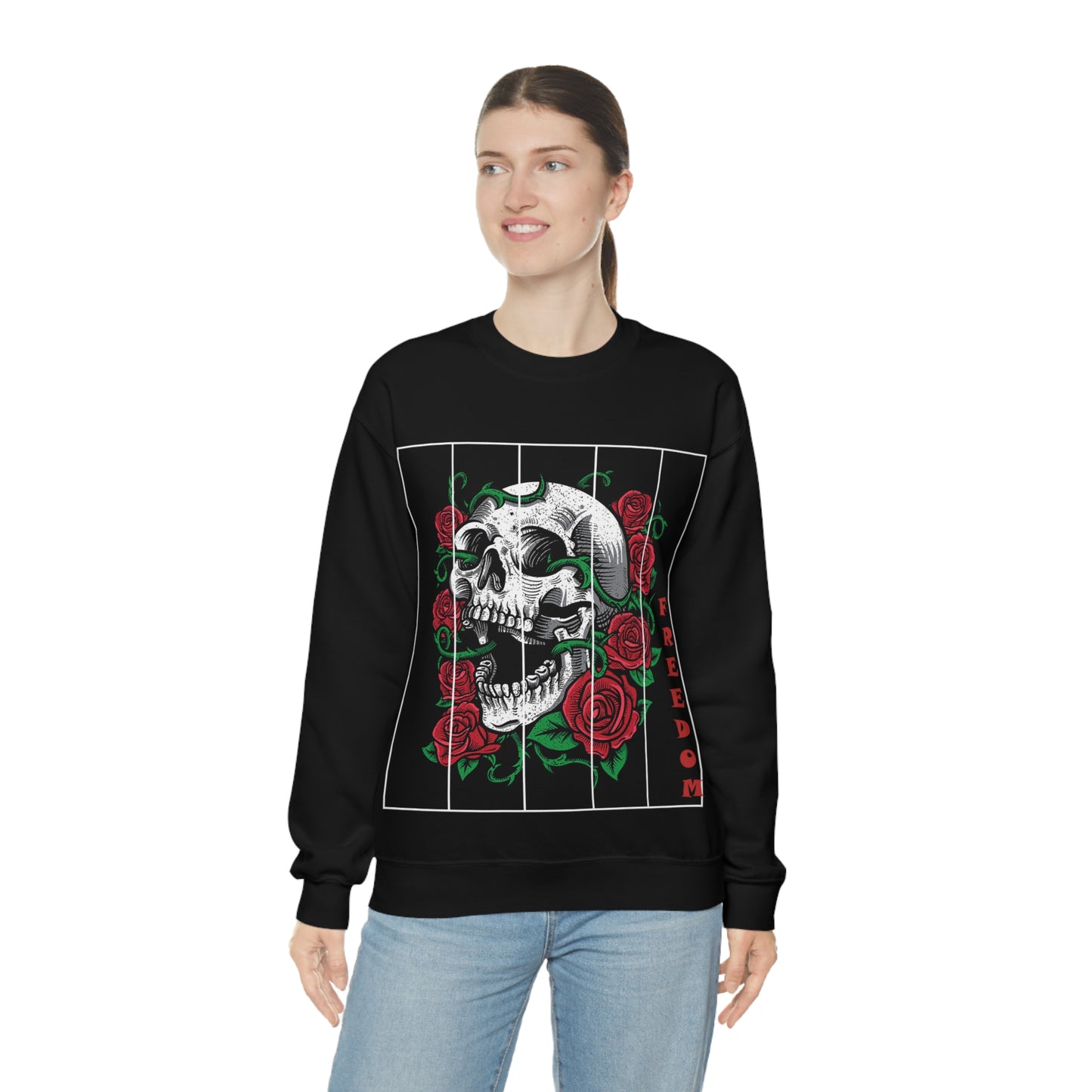 Freedom Death Roses Crewneck Sweatshirt