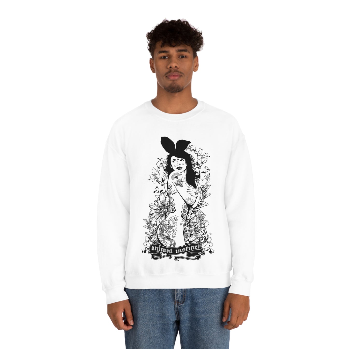 Animal instinct Tattoo Crewneck Sweatshirt