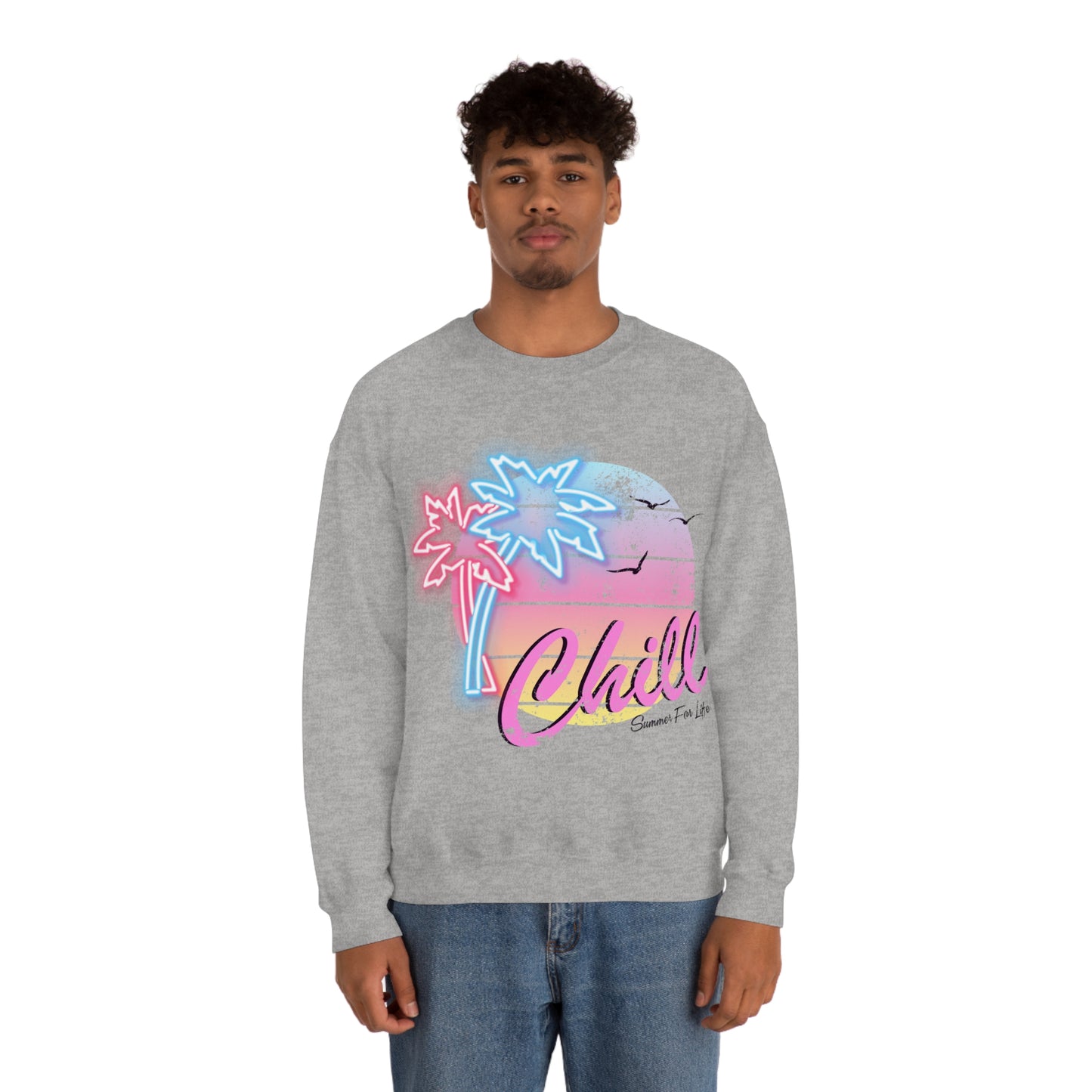 Chill Summer For Life Crewneck Sweatshirt