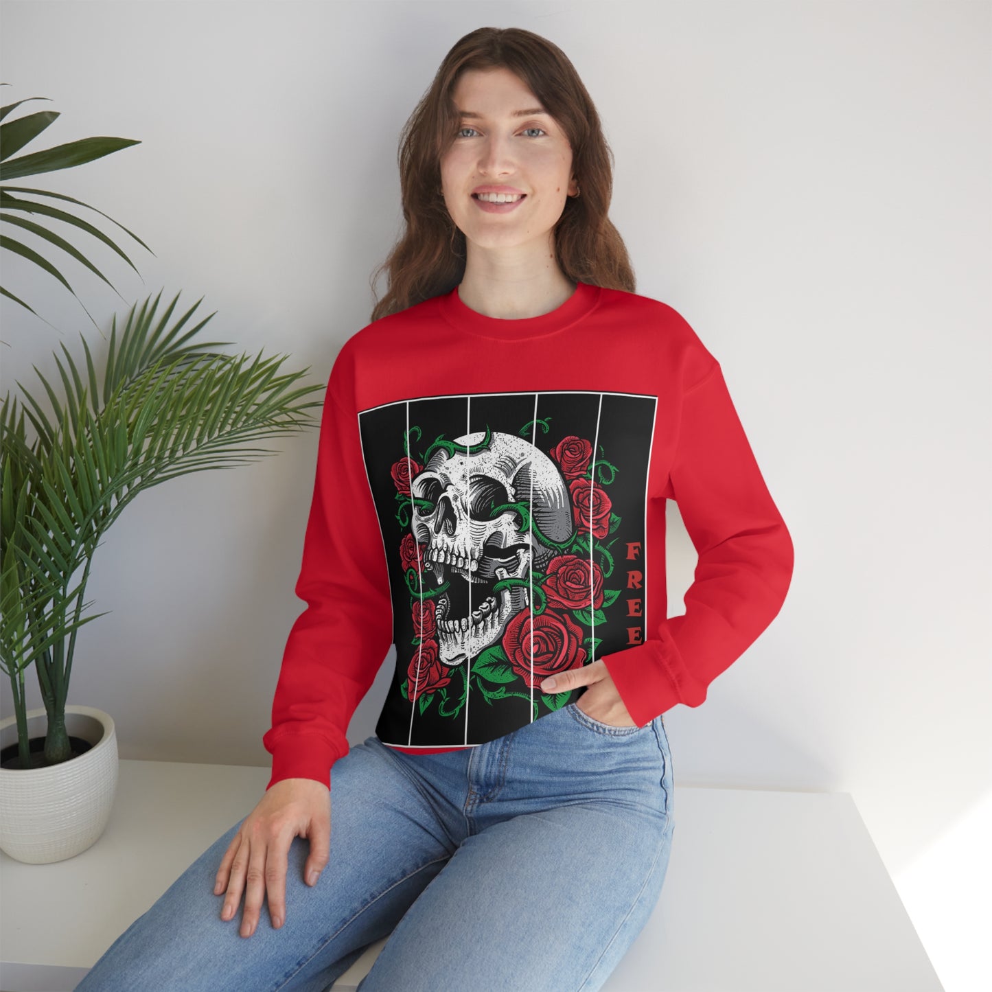 Freedom Death Roses Crewneck Sweatshirt