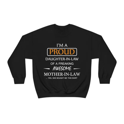 I'm A Proud Daughter in Law Crewneck Sweatshirt