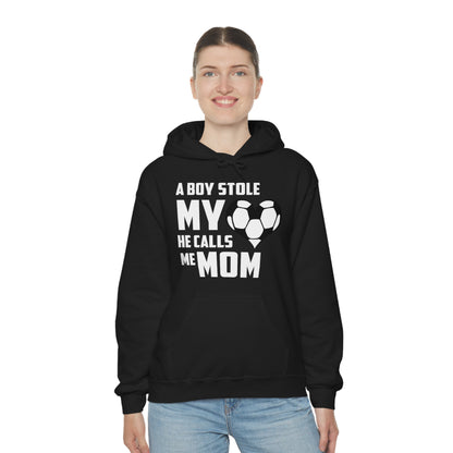 A boy stole my heart he calls me Mom Hoodie