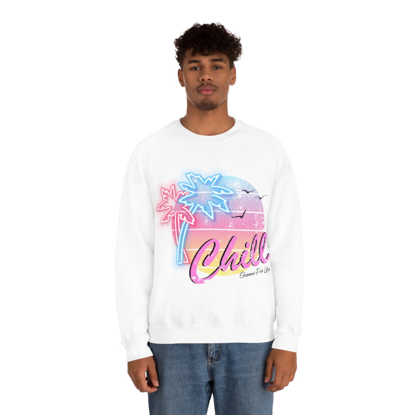 Chill Summer For Life Crewneck Sweatshirt