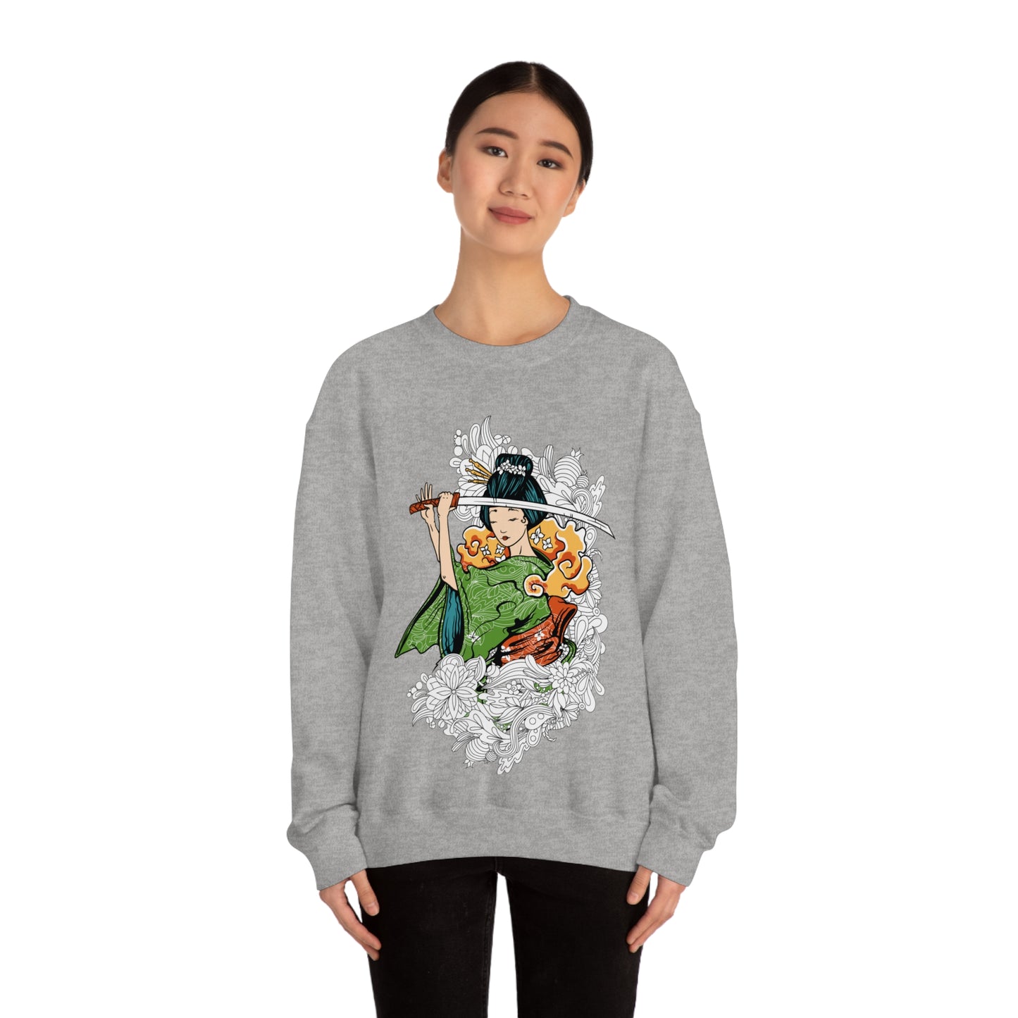 Female Samurai Crewneck Sweatshirt