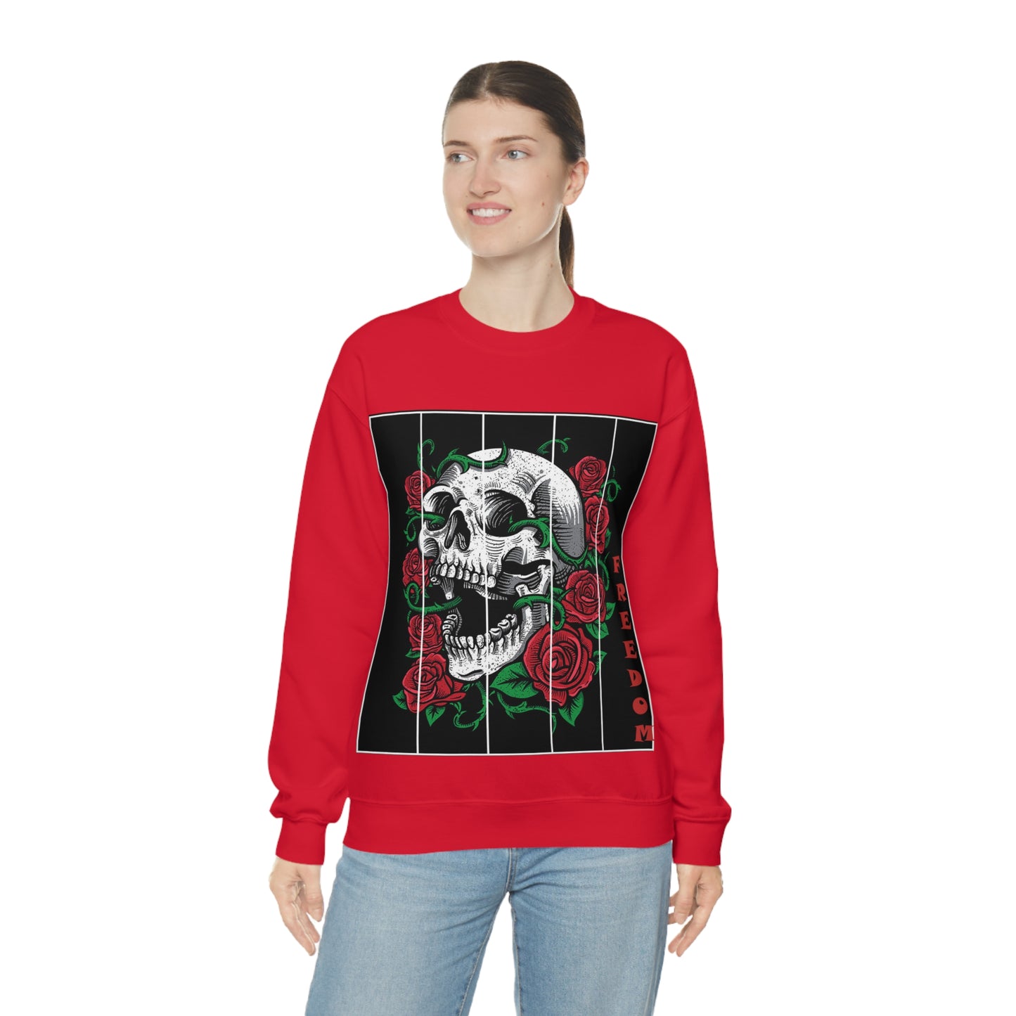 Freedom Death Roses Crewneck Sweatshirt