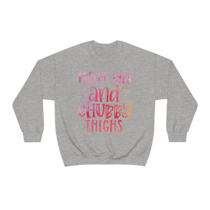 Pretty Eyes and Chubby Thighs Crewneck Sweatshirt