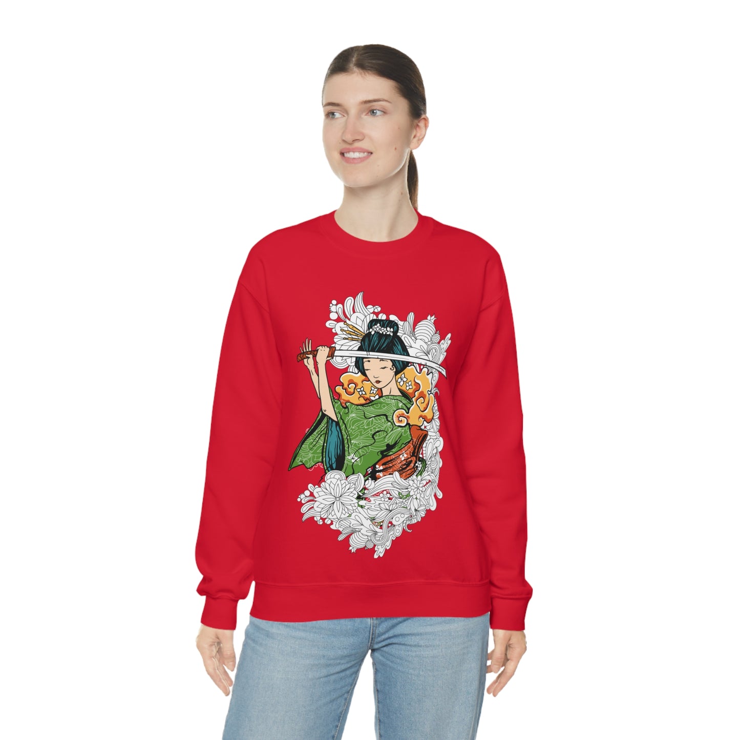 Female Samurai Crewneck Sweatshirt