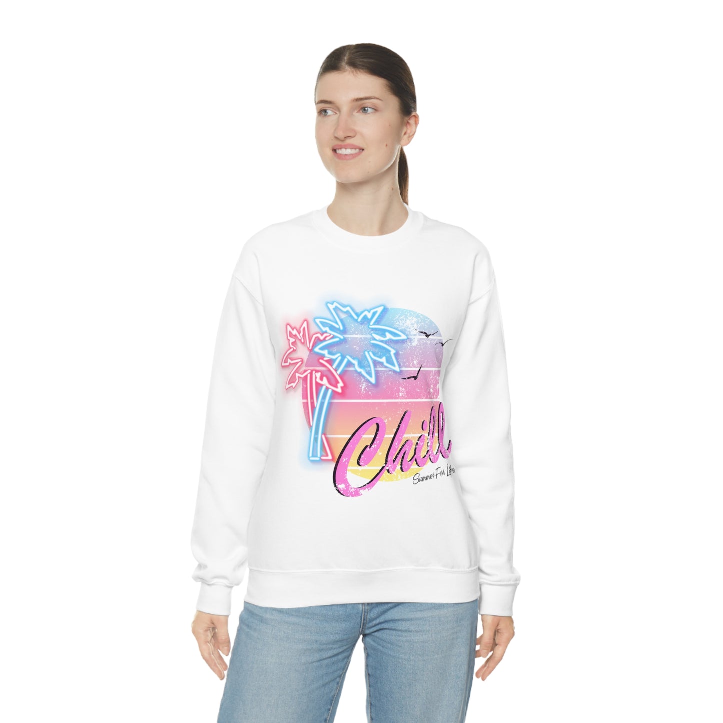 Chill Summer For Life Crewneck Sweatshirt