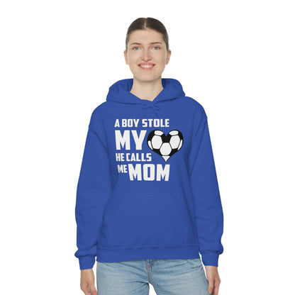 A boy stole my heart he calls me Mom Hoodie