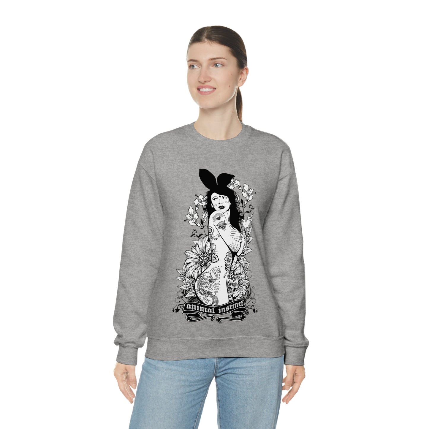 Animal instinct Tattoo Crewneck Sweatshirt