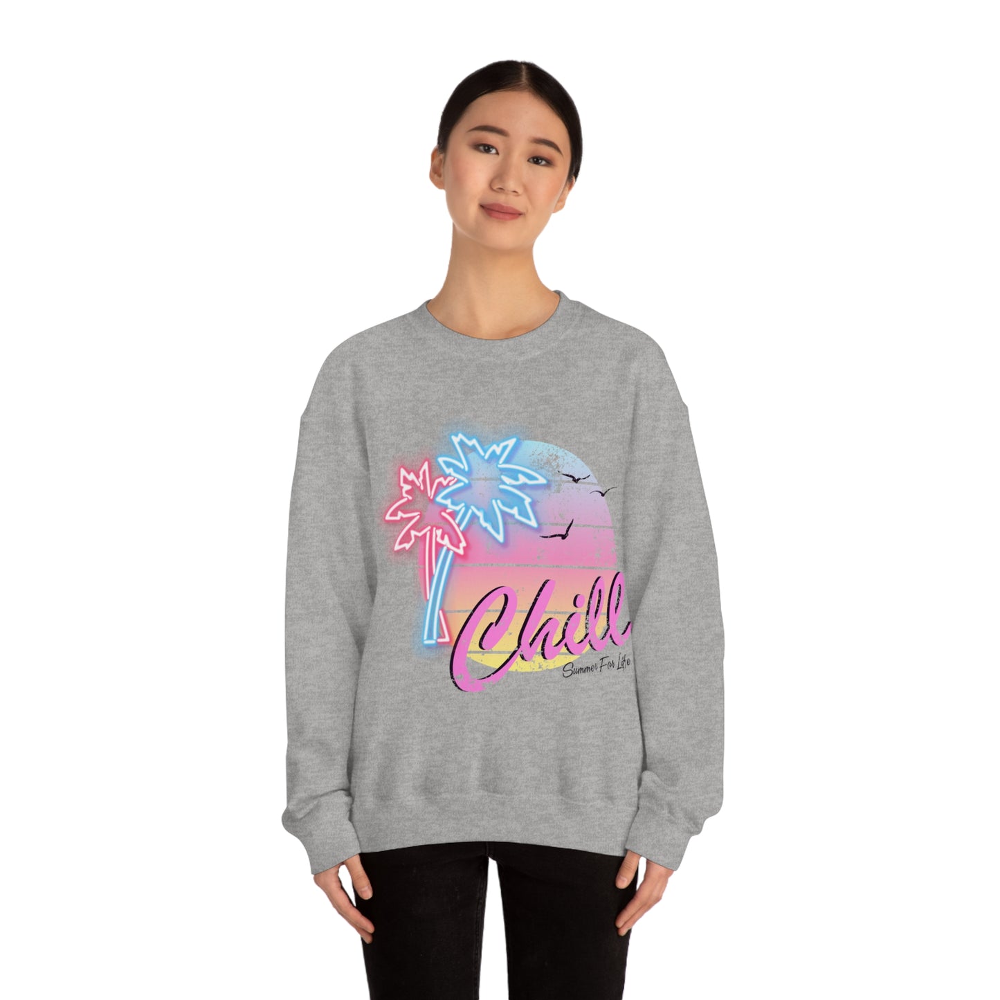 Chill Summer For Life Crewneck Sweatshirt