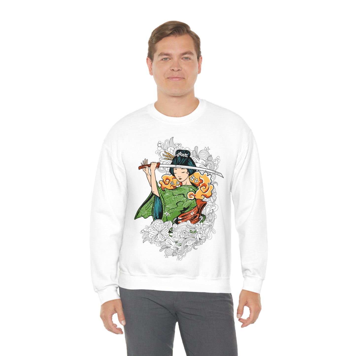 Female Samurai Crewneck Sweatshirt