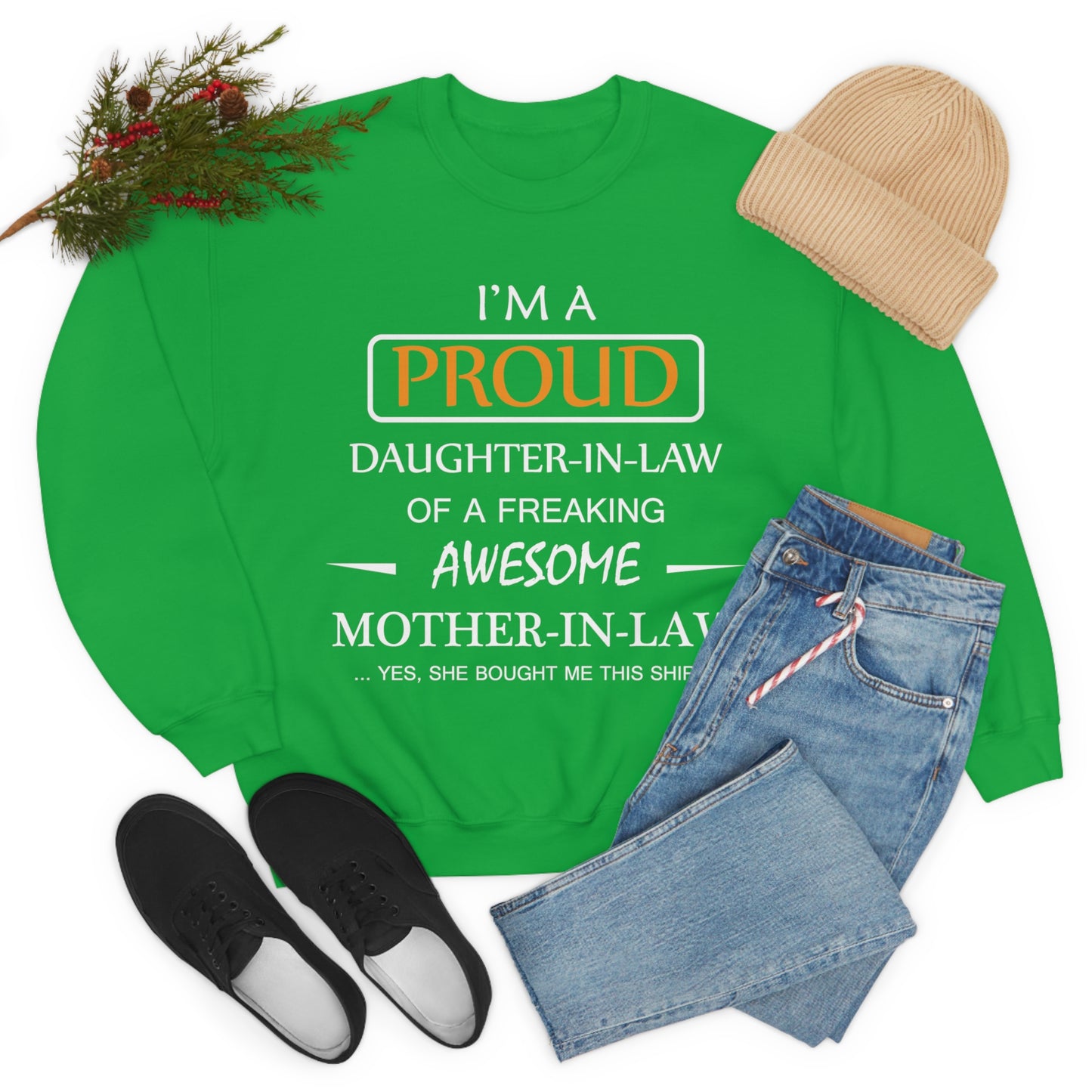 I'm A Proud Daughter in Law Crewneck Sweatshirt