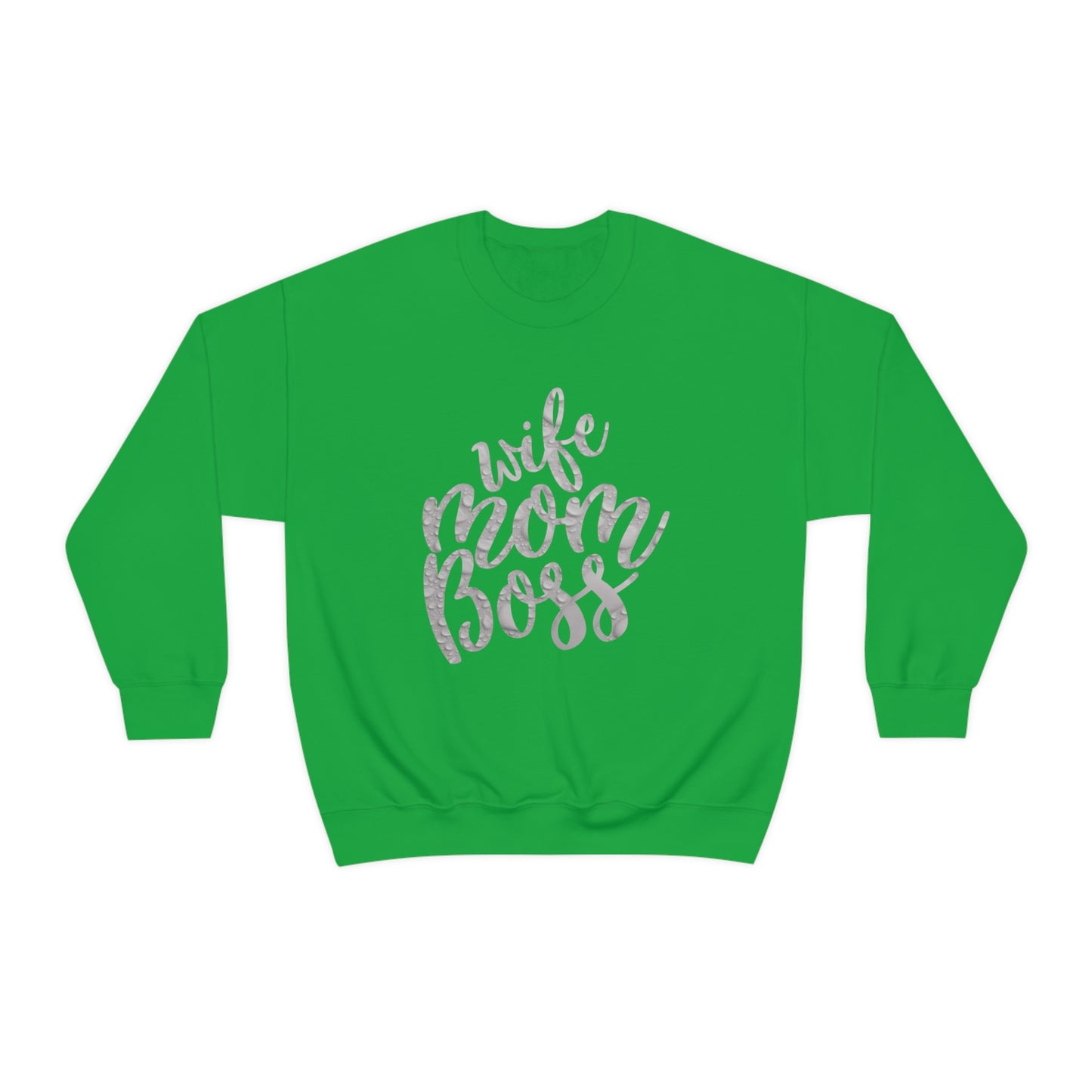 wife mom boss Crewneck Sweatshirt