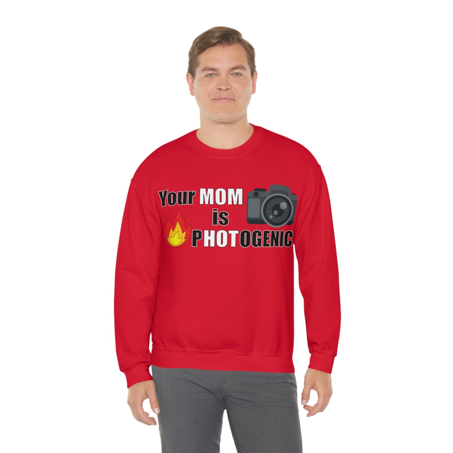 Your Mom is pHOTogenic Hot Crewneck Sweatshirt