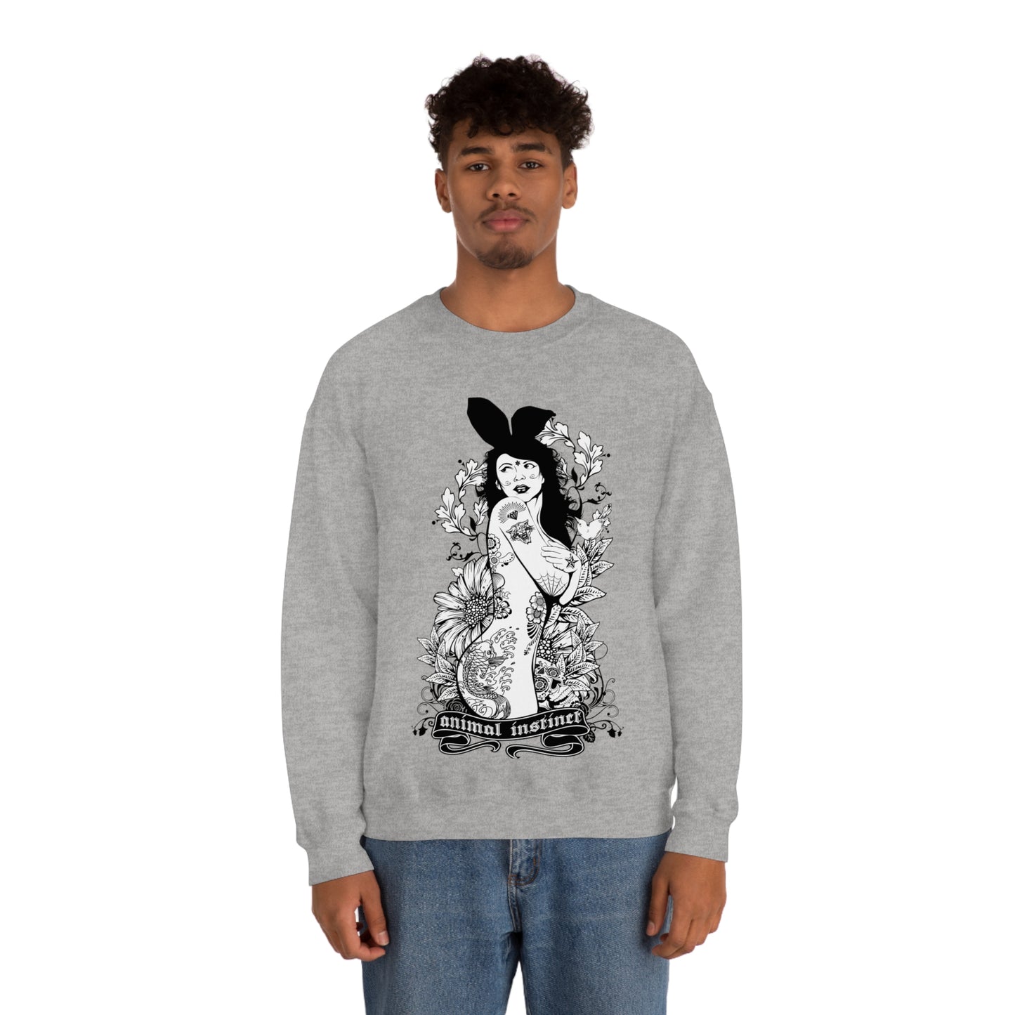 Animal instinct Tattoo Crewneck Sweatshirt