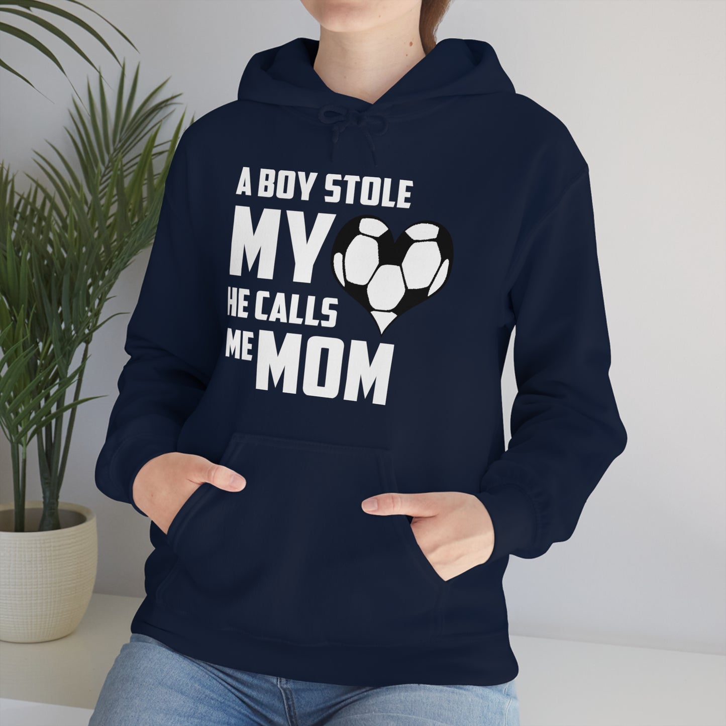 A boy stole my heart he calls me Mom Hoodie