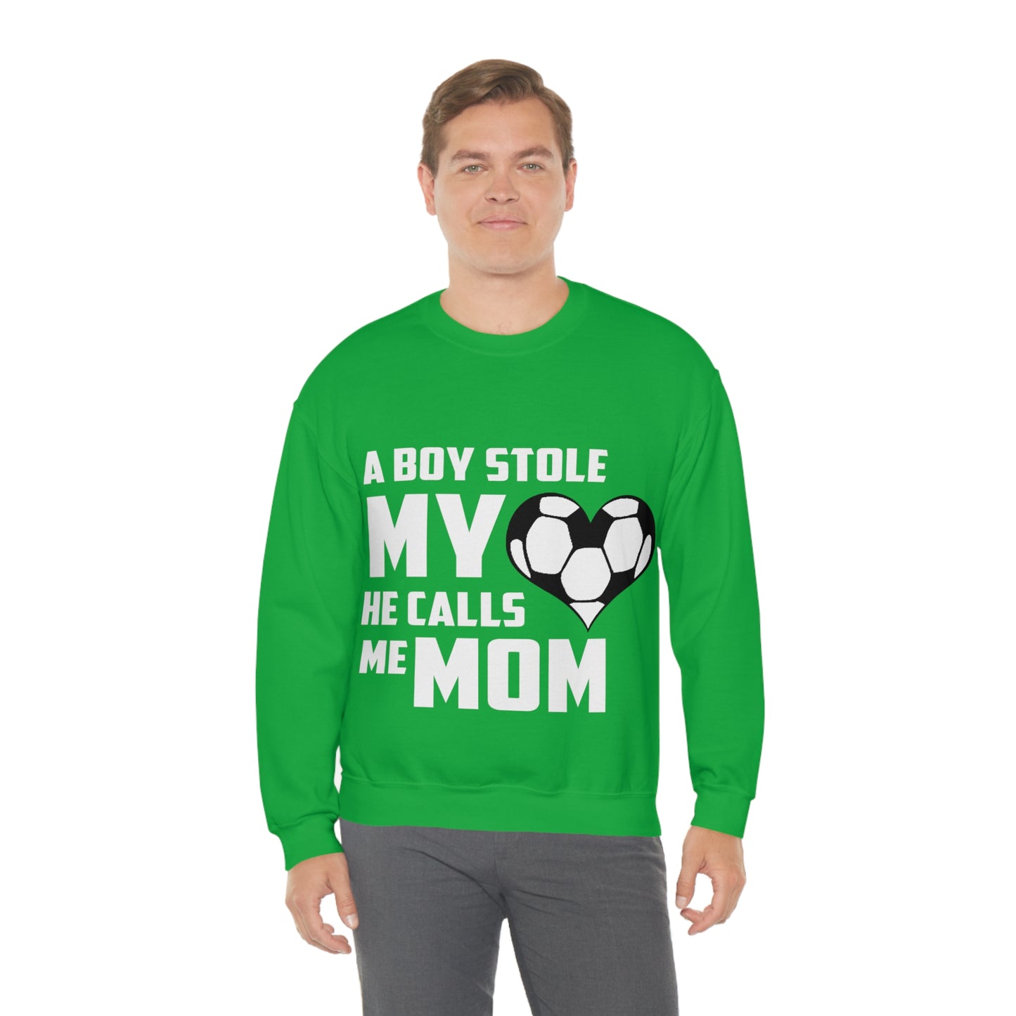 A boy stole my heart he calls me mom Crewneck Sweatshirt