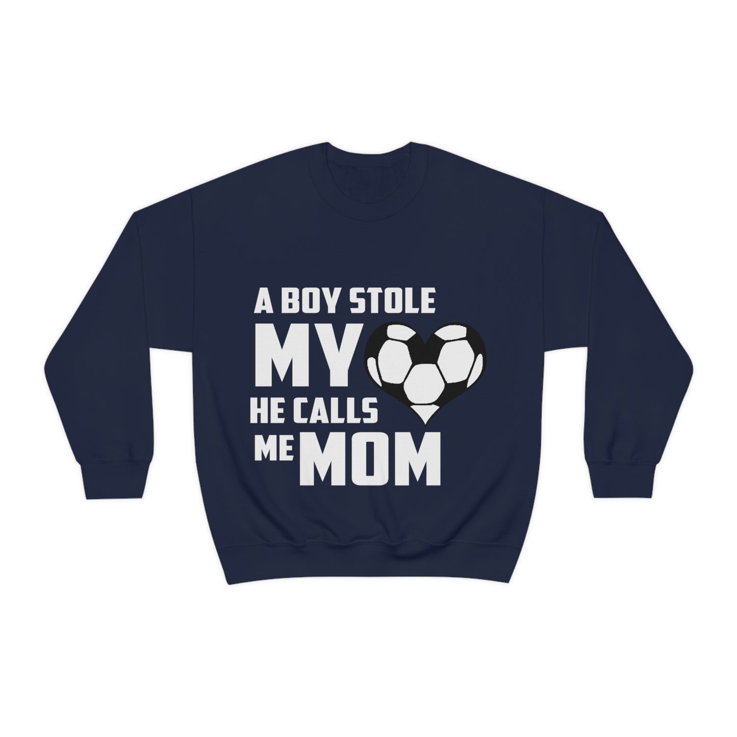 A boy stole my heart he calls me mom Crewneck Sweatshirt