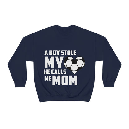 A boy stole my heart he calls me mom Crewneck Sweatshirt