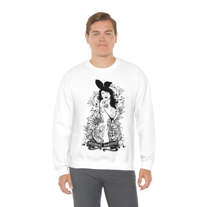 Animal instinct Tattoo Crewneck Sweatshirt