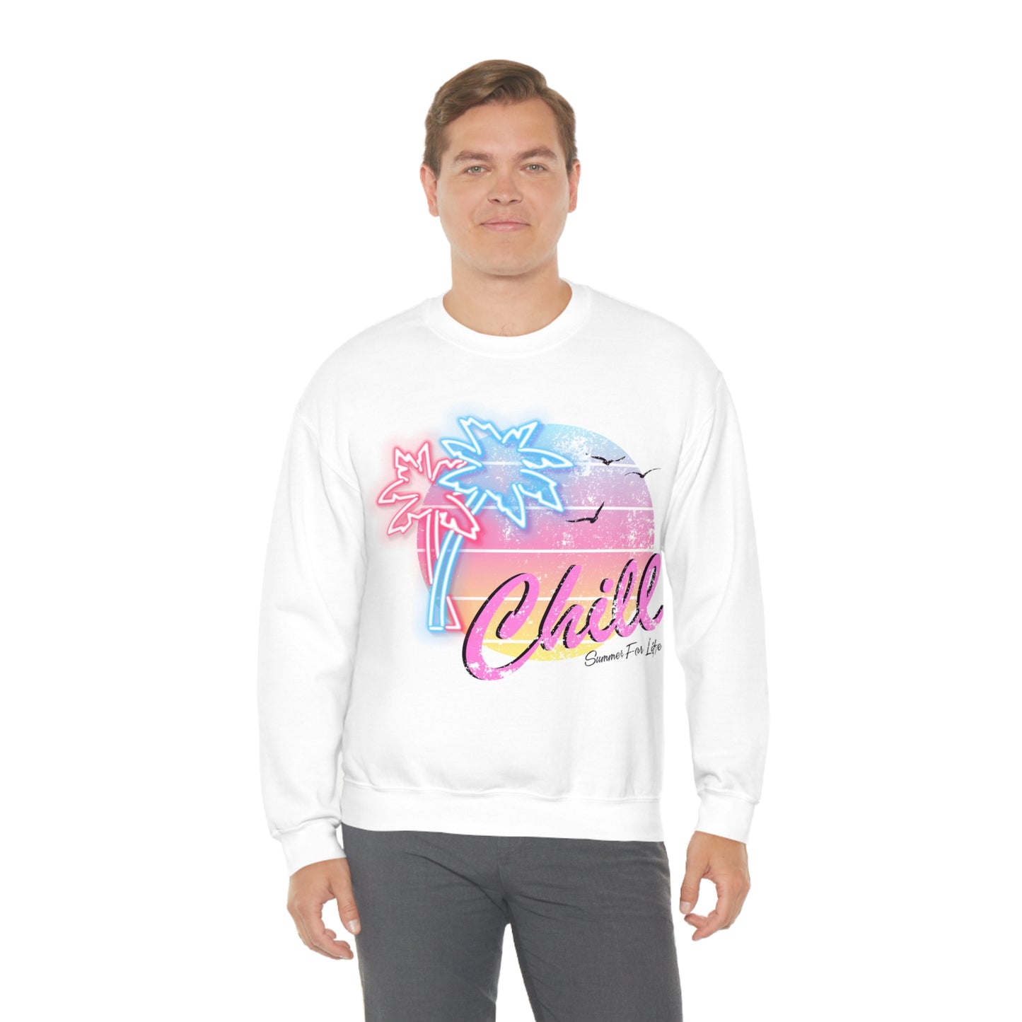 Chill Summer For Life Crewneck Sweatshirt