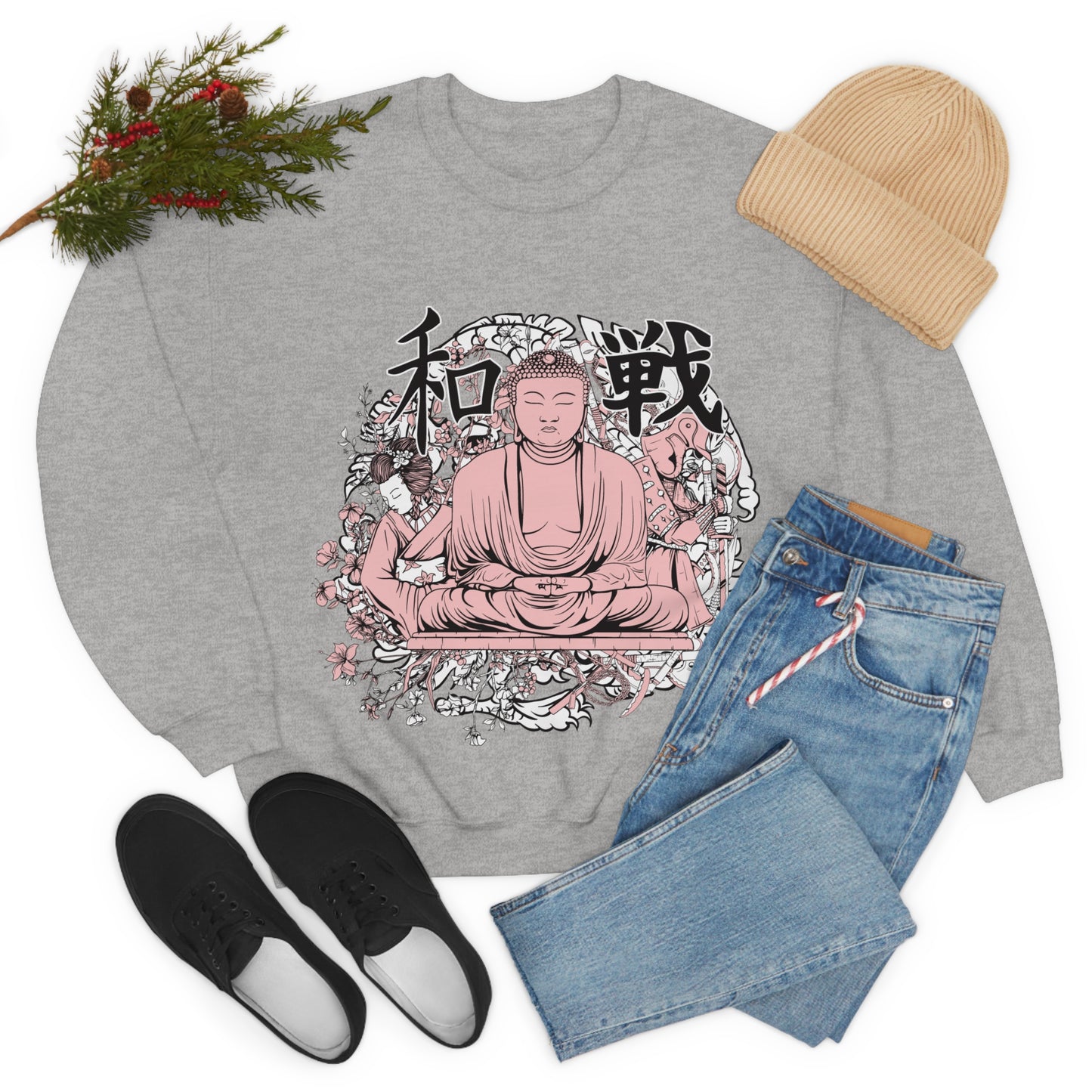 Pink Buddha Crewneck Sweatshirt