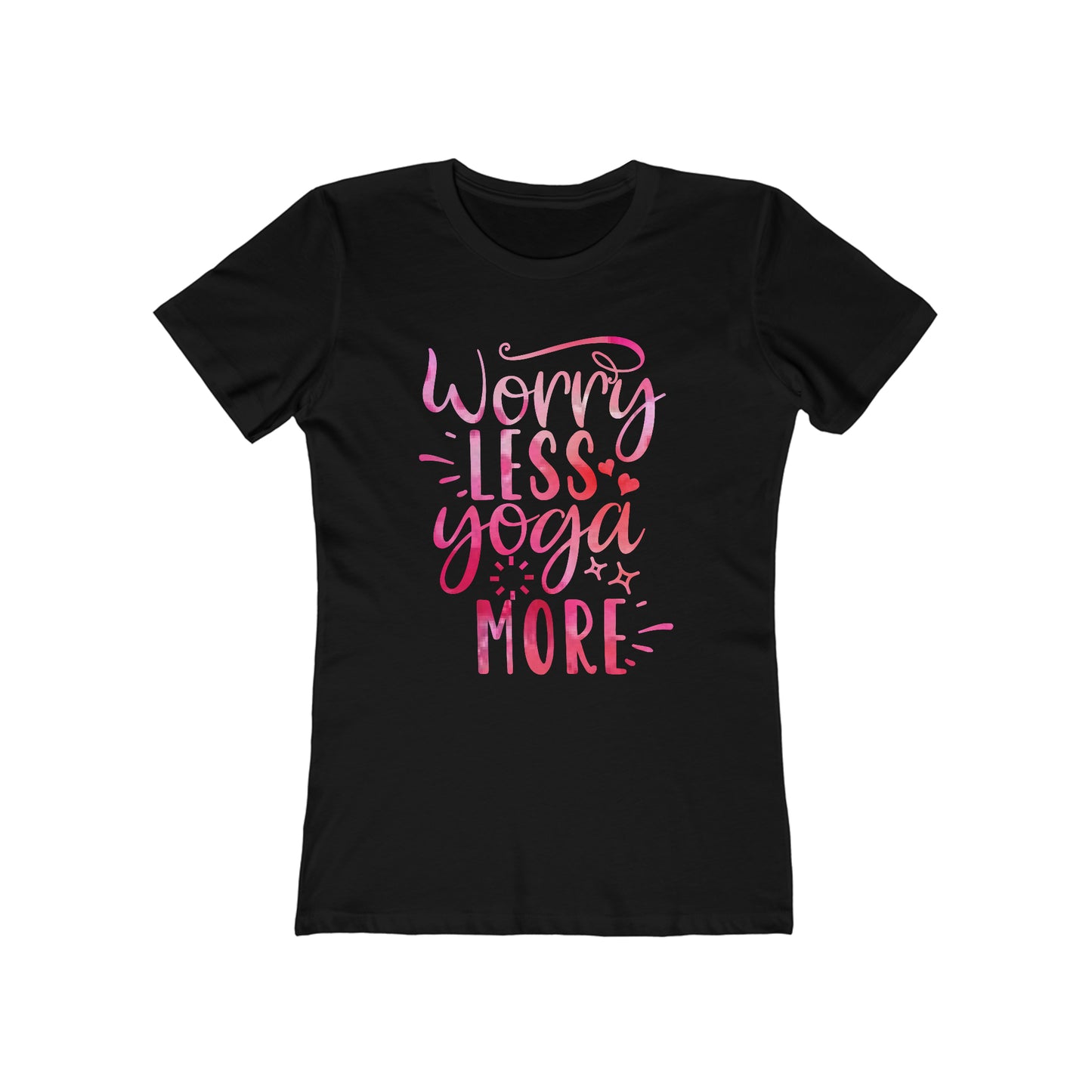 Worry Less Yoga More Woman Tee shirt