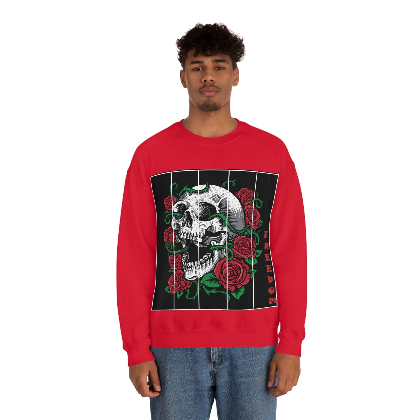 Freedom Death Roses Crewneck Sweatshirt