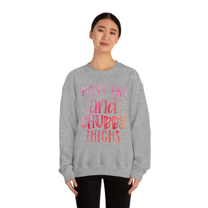 Pretty Eyes and Chubby Thighs Crewneck Sweatshirt