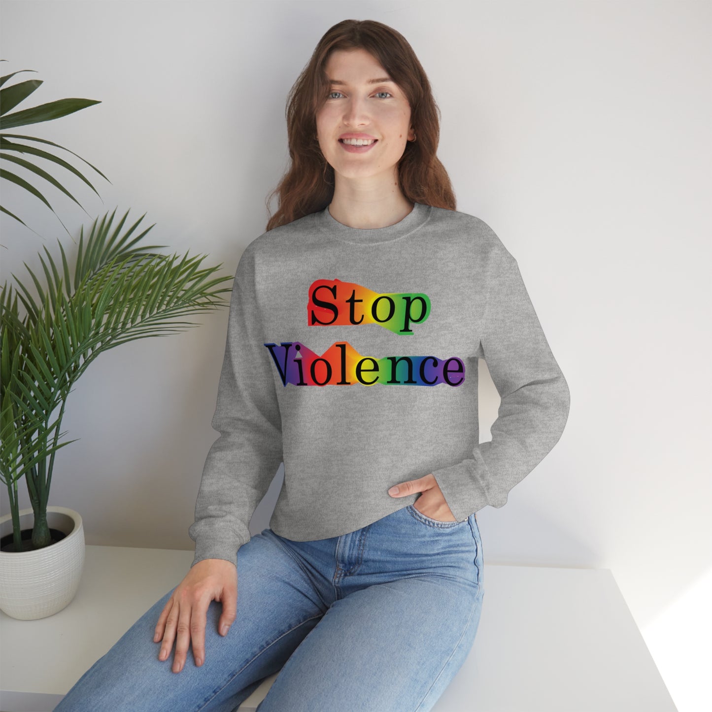 Stop Violence Crewneck Sweatshirt