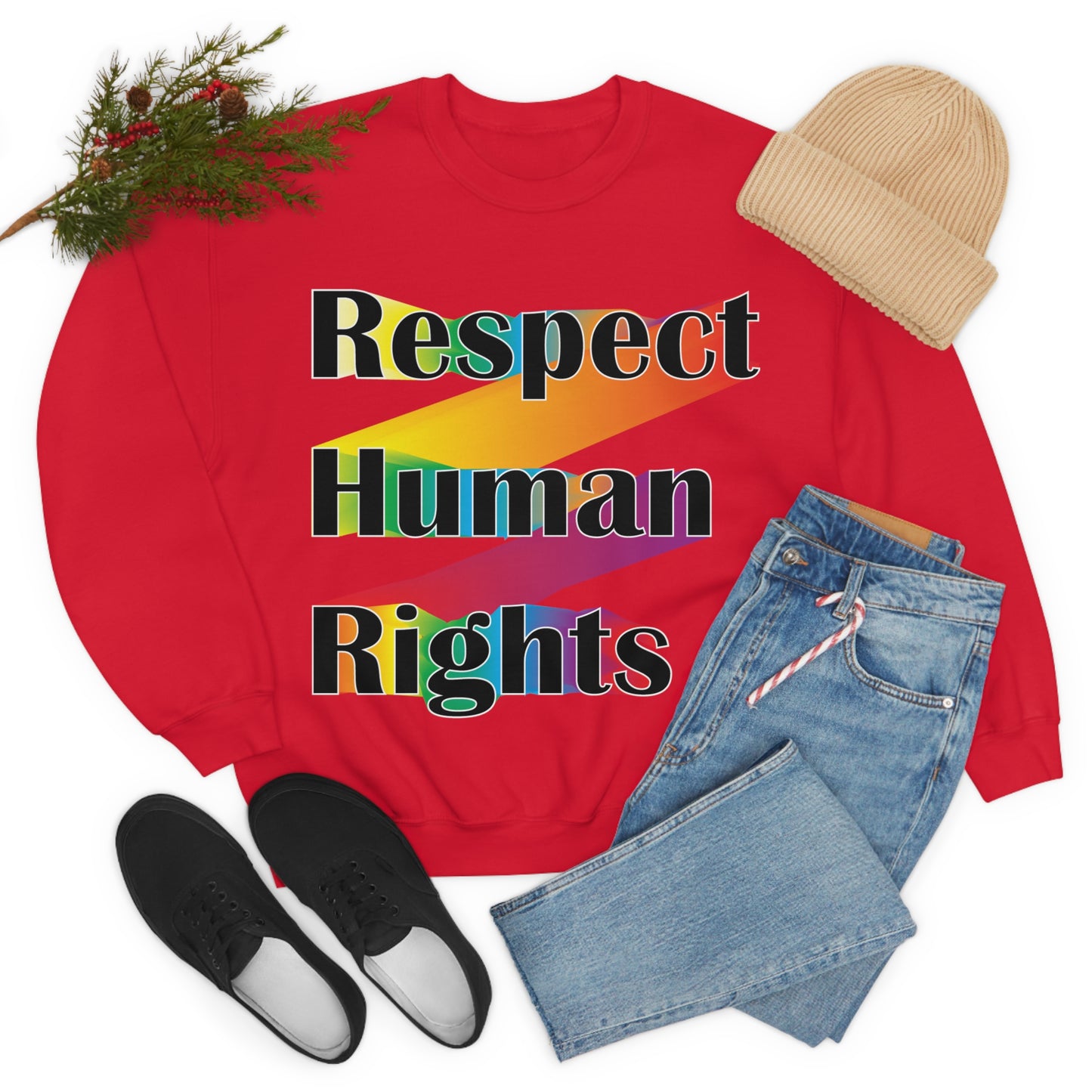 Respect Human Rights Crewneck Sweatshirt