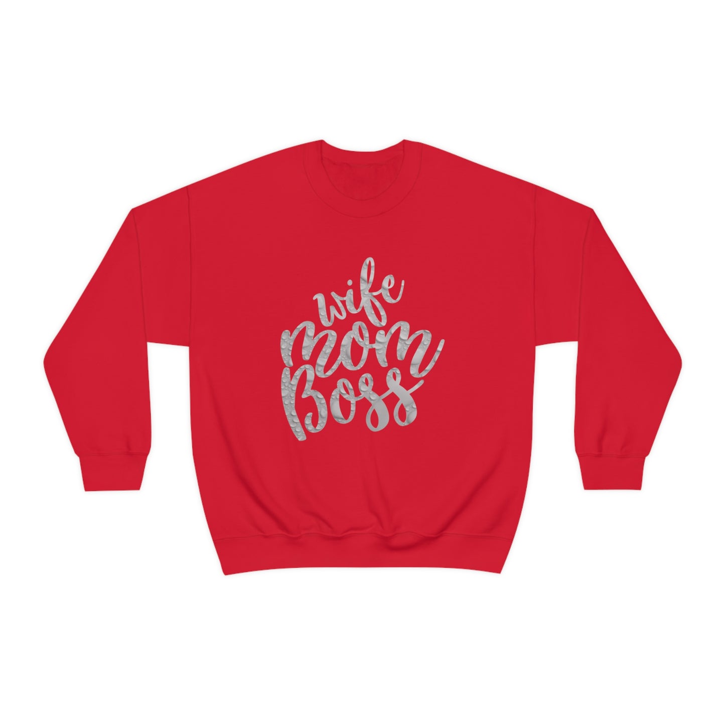 wife mom boss Crewneck Sweatshirt