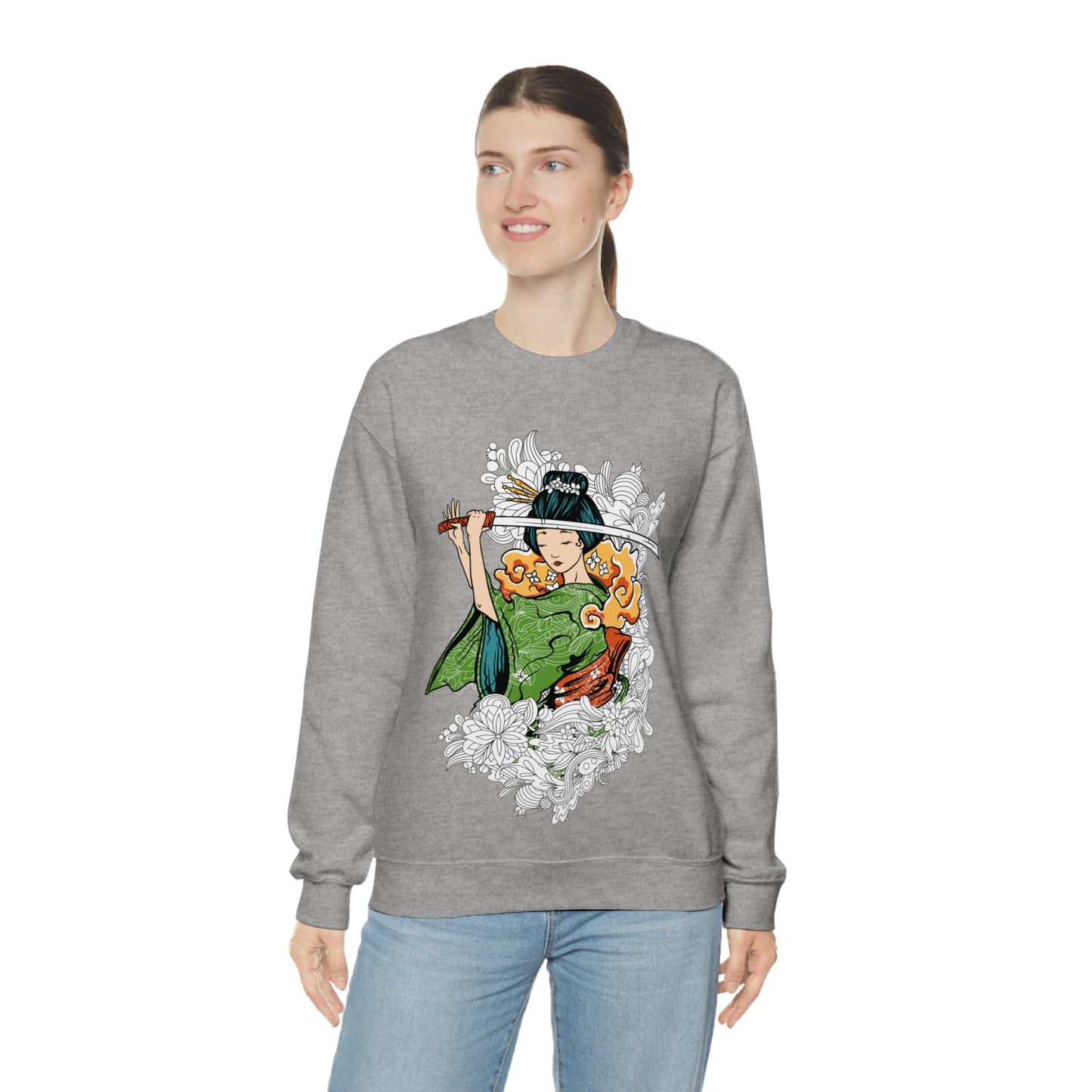 Female Samurai Crewneck Sweatshirt