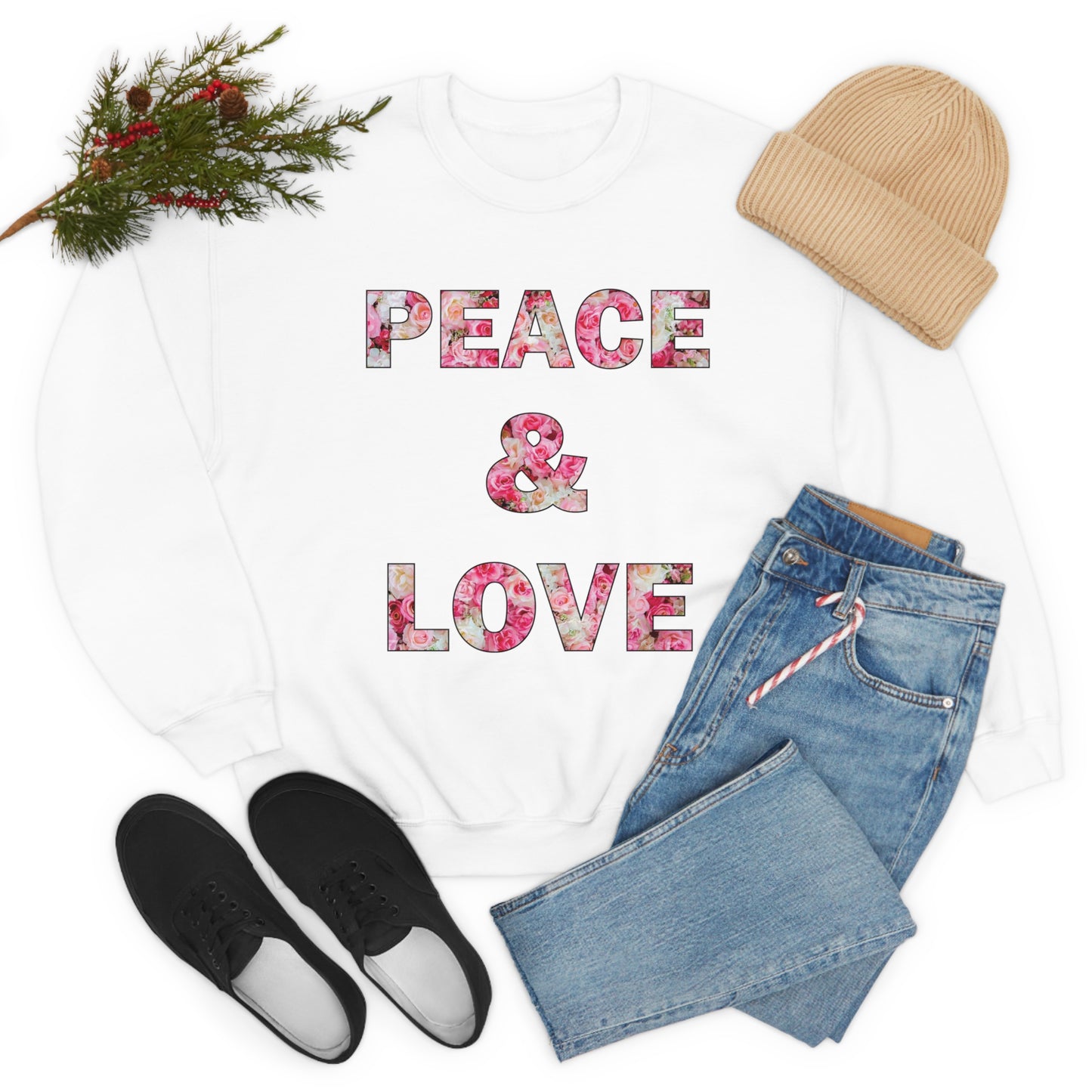 Peace & Love Crewneck Sweatshirt