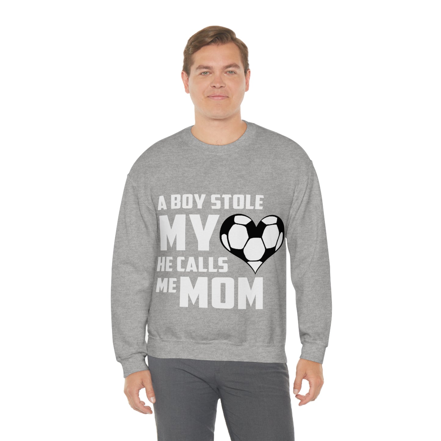 A boy stole my heart he calls me mom Crewneck Sweatshirt