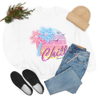 Chill Summer For Life Crewneck Sweatshirt