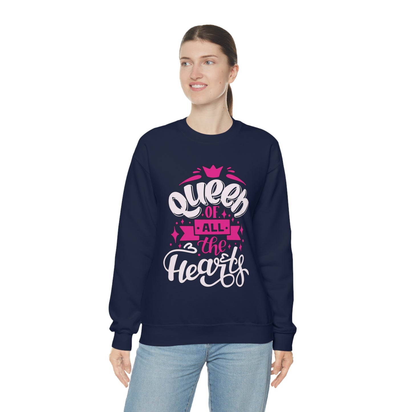 Queen of All The Hearts Crewneck Sweatshirt