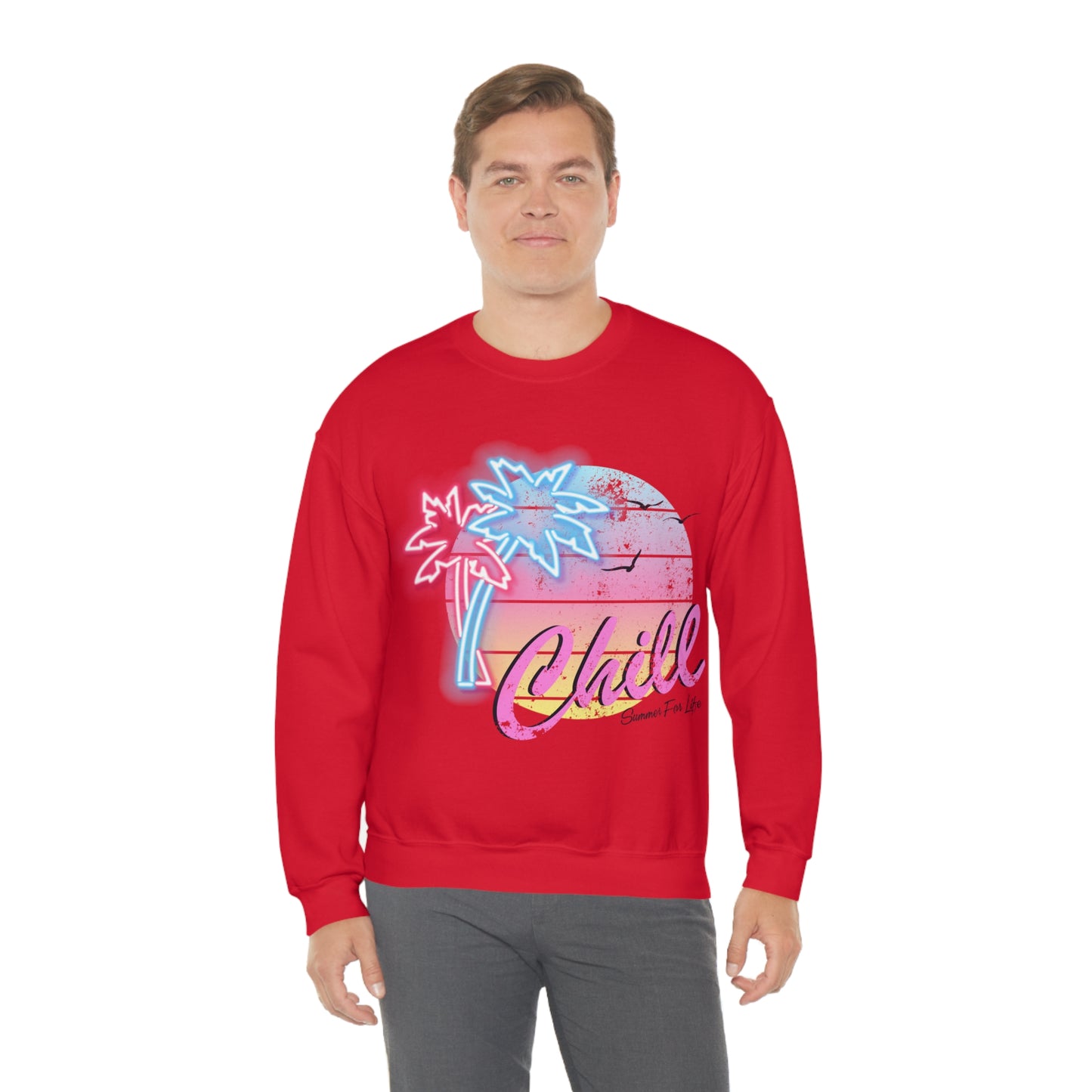 Chill Summer For Life Crewneck Sweatshirt