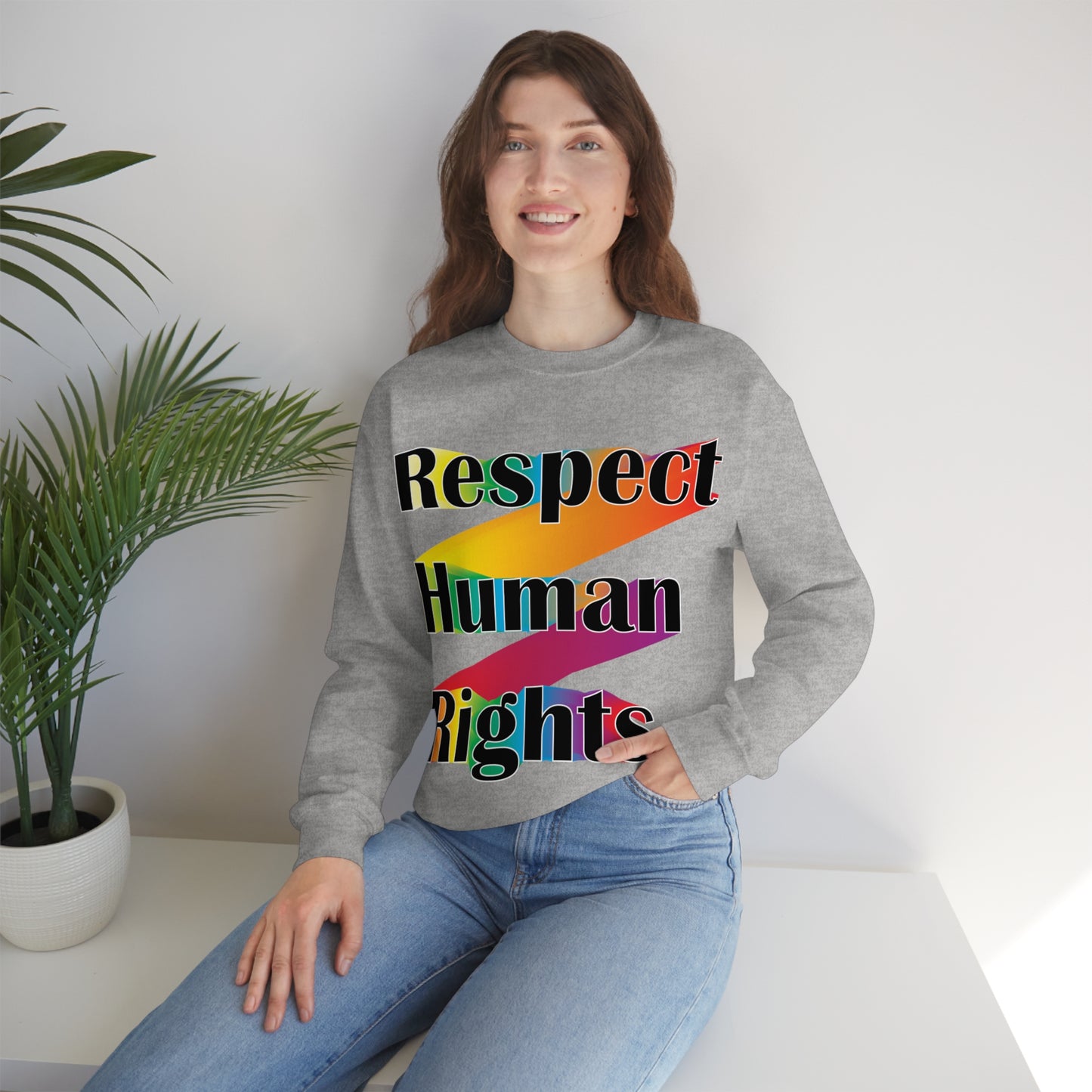 Respect Human Rights Crewneck Sweatshirt