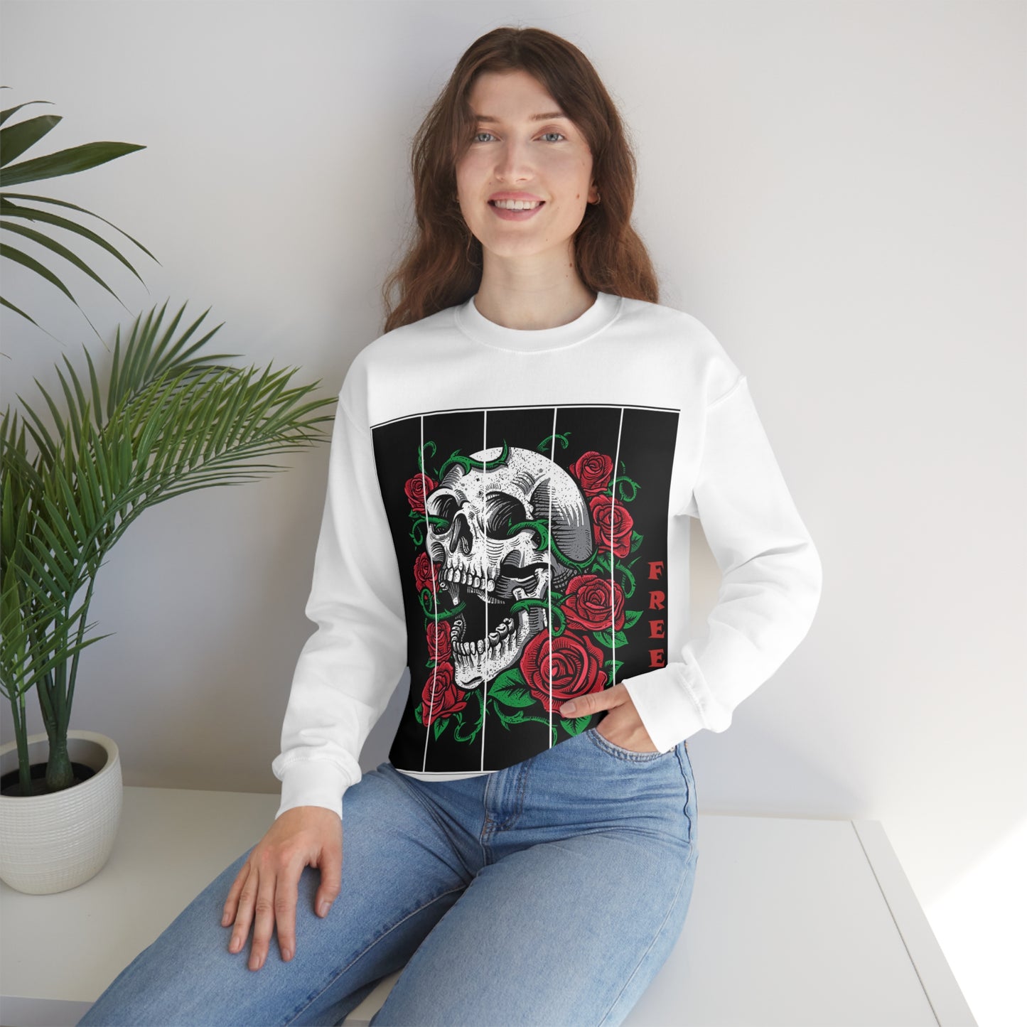 Freedom Death Roses Crewneck Sweatshirt