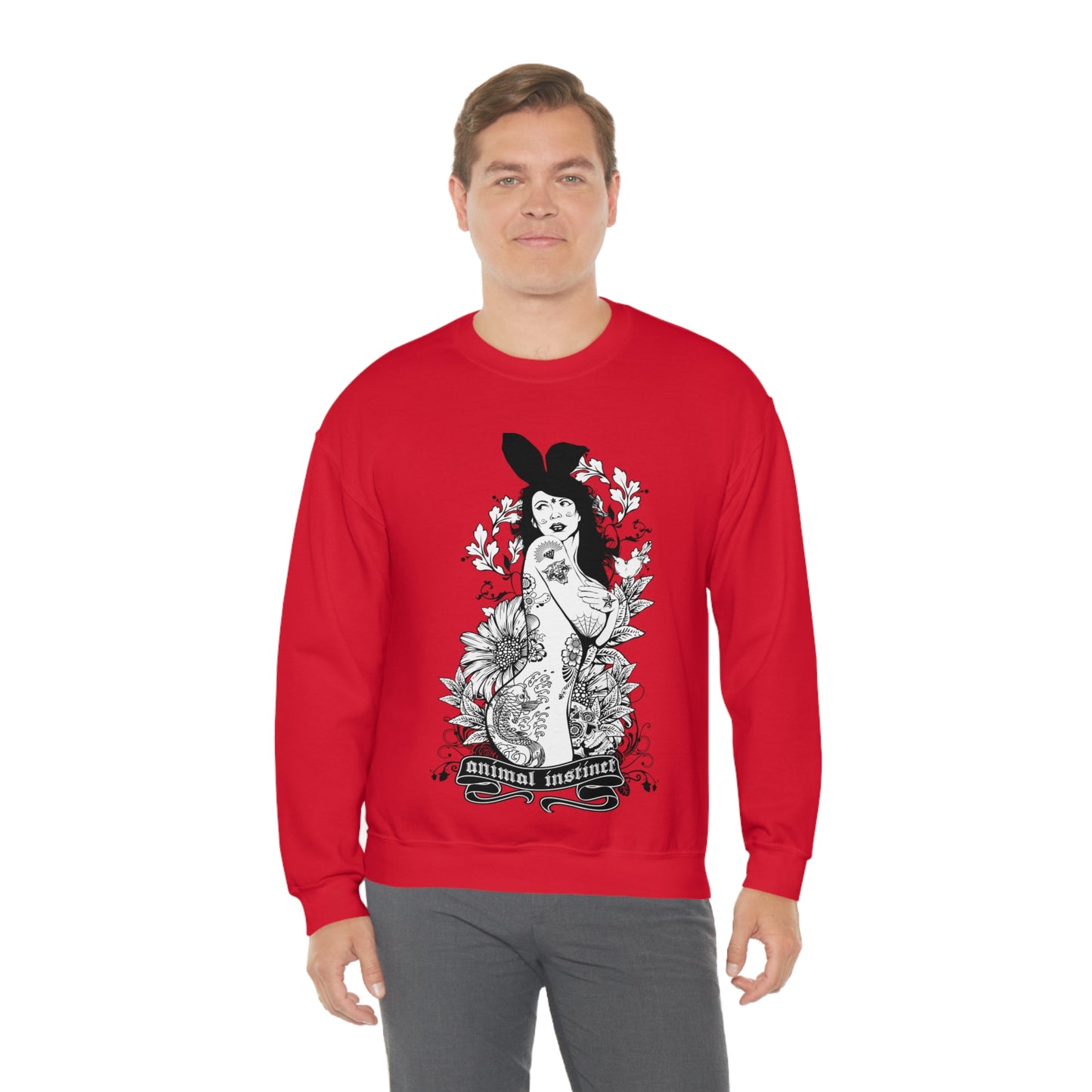 Animal instinct Tattoo Crewneck Sweatshirt