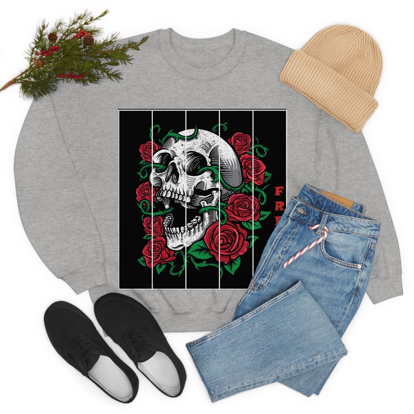 Freedom Death Roses Crewneck Sweatshirt