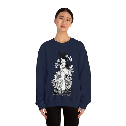 Animal instinct Tattoo Crewneck Sweatshirt