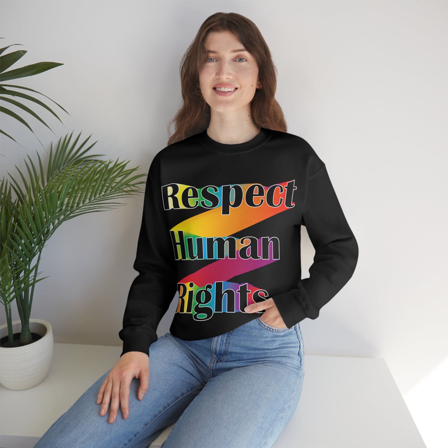 Respect Human Rights Crewneck Sweatshirt